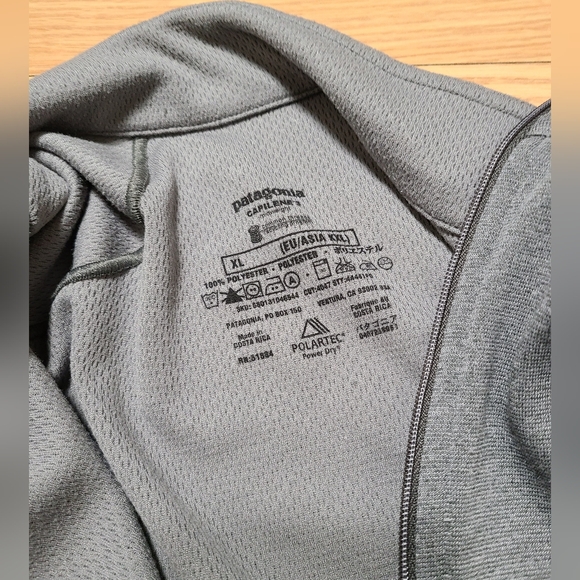 Patagonia Grey Capilene quarter zip Extra large - Picture 3 of 5